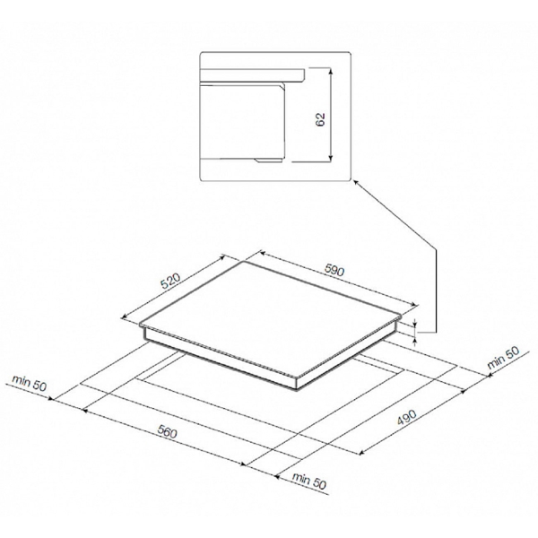 Изображение товара Встраиваемая индукционная панель независимая Graude IK 60.0