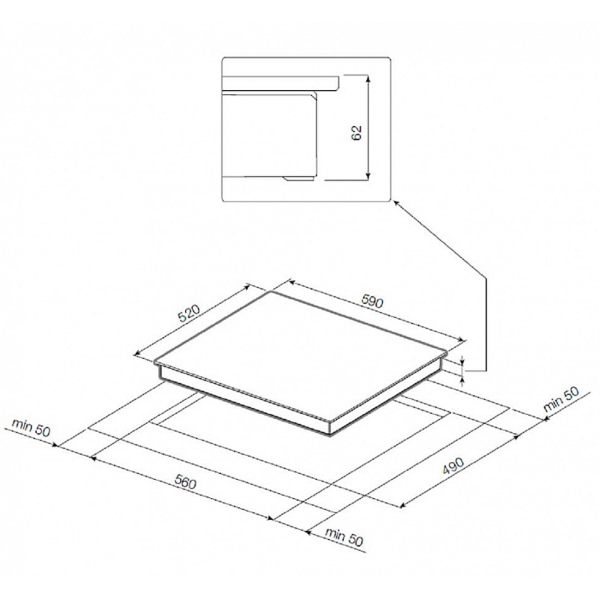 Изображение товара Встраиваемая индукционная панель независимая Graude IK 60.1