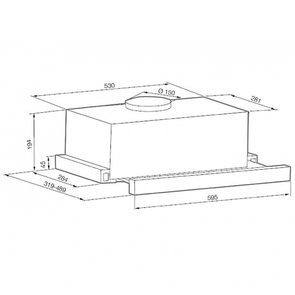 Изображение товара Вытяжка встраиваемая в шкаф Graude DHF 60.0 W