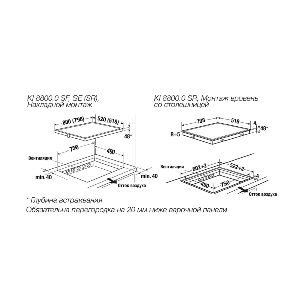 Изображение товара Встраиваемая индукционная панель независимая Kuppersbusch KI 8800.0 GR