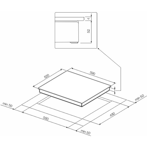 Изображение товара Встраиваемая индукционная панель независимая Graude IK 60.0 AC
