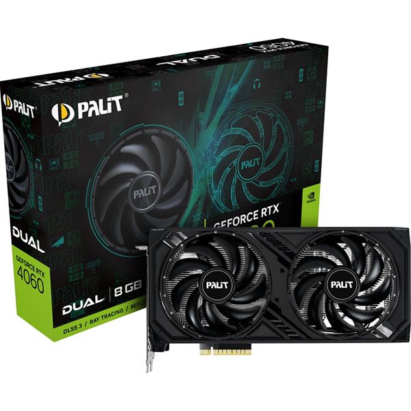 Изображение товара Видеокарта Palit NVIDIA GeForce RTX 4060 DUAL 8GB (NE64060019P1-10