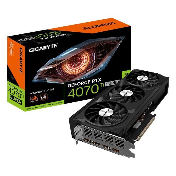 Изображение товара Видеокарта GIGABYTE GeForce RTX 4070 Ti Super WindForce OC 16Gb (GV-N