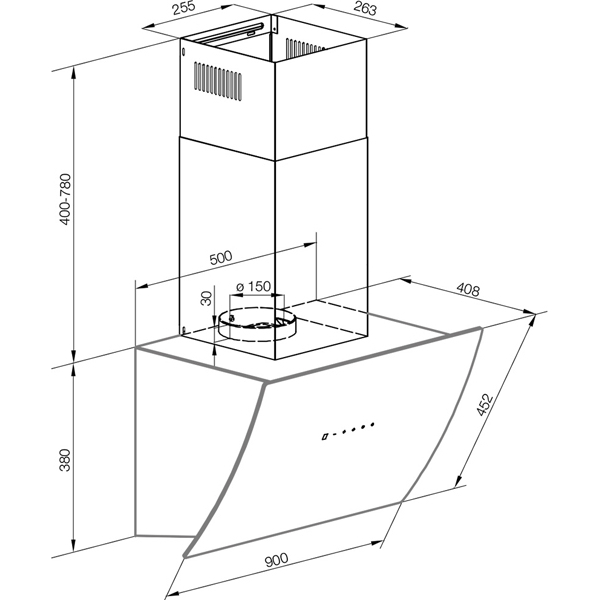 Изображение товара Вытяжка Graude DH 90.1 GE