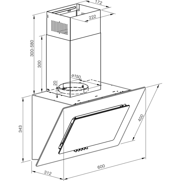 Изображение товара Вытяжка Graude DHE 60.1 W