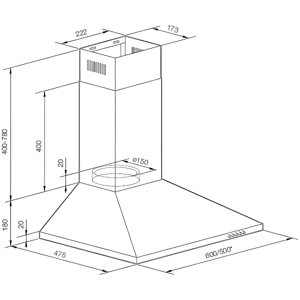 Изображение товара Вытяжка Graude DHP 50.0 EL