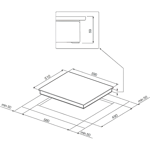 Изображение товара Встраиваемая газовая панель независимая Graude GSK 60.1 S