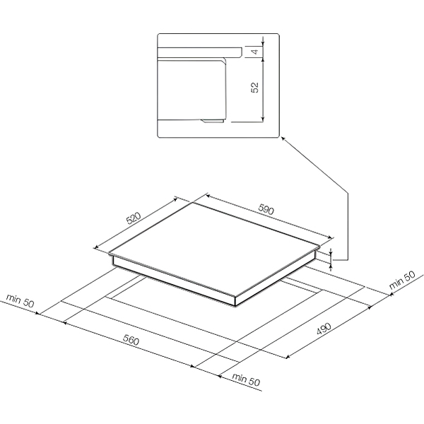 Изображение товара Встраиваемая индукционная панель независимая Graude IK 60.0 KEL