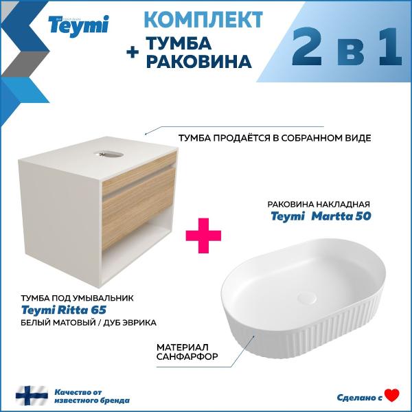 Изображение товара Мебель для ванной комнаты Teymi Ritta F15298