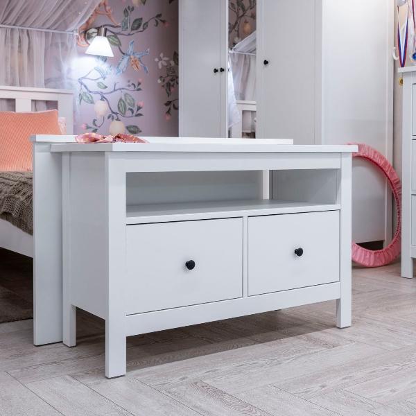 Изображение товара Тумба под телевизор Гуд Лакк САГА 2 ящика, белый