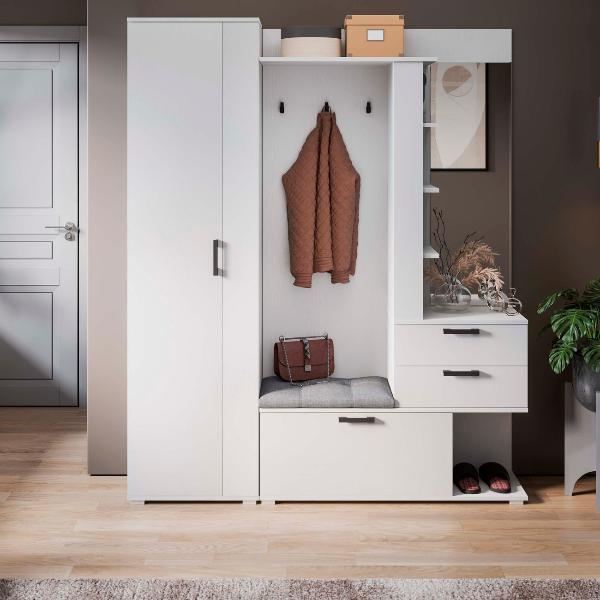 Изображение товара Шкаф для прихожей Трия Эрика 210981 белый ясень