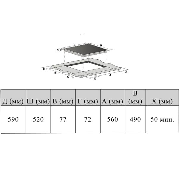 Изображение товара Встраиваемая индукционная панель независимая Haier HHX-Y64NVB