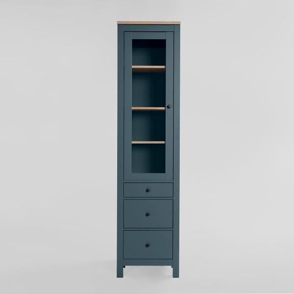 Изображение товара Шкаф Гуд Лакк 2.08.07.120.16 САГА 50 темно-бирюзовый/ясень