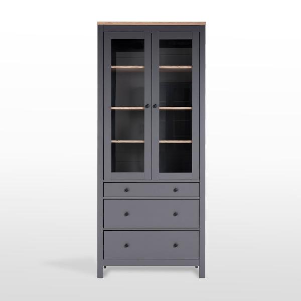 Изображение товара Шкаф Гуд Лакк 2.08.07.130.15 САГА 90 серый/ясень