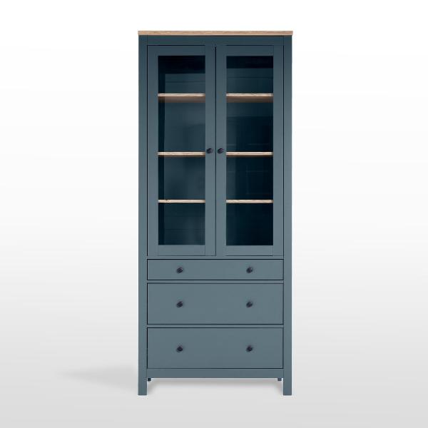 Изображение товара Шкаф Гуд Лакк 2.08.07.130.16 САГА 90 темно-бирюзовый/ясень