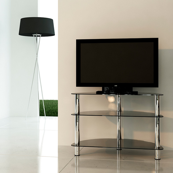 Изображение товара Подставка для телевизора MetalDesign 404 slim Хром/Дымчатый
