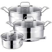 Изображение товара Набор кастрюль (Jamie Oliver) Tefal E874S574 3шт.: 1,4/2,8/4,7л