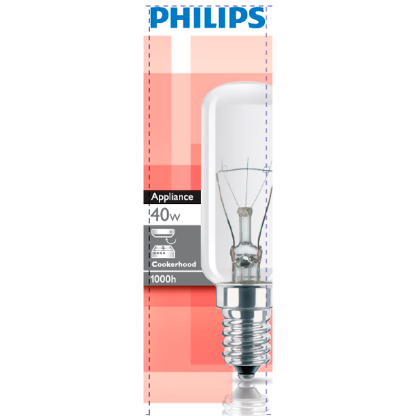 Лампа накаливания philips appliance 25w e14 t25 ov для духового шкафа