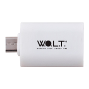 Изображение товара Переходник W.O.L.T. USB-microUSB OTG White (WOTG1)