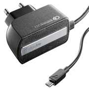 Изображение товара Сетевое зарядное устройство с кабелем Cellular Line 2A microUSB + быстрая зарядка (ACHMUSBQUALCOMK)