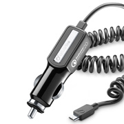 Изображение товара Автомобильное зарядное устройство Cellular Line microUSB + быстрая зарядка (CBRMUSBQUALCOMK)