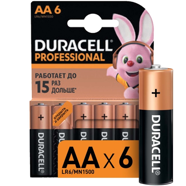 Duracell Professional AA LR6/MN1500 6 шт.