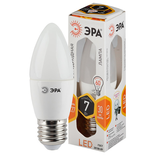 Купить Лампа LED ЭРА LED smd B35-7w-827-E27 в каталоге интернет магазина М.Видео по выгодной цене с доставкой, отзывы, фотографии - Ижевск