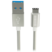 Изображение товара Кабель USB Type-C InterStep 3.0 Neylon Silver 1m (IS-DC-TYPCUSBNS-000B210