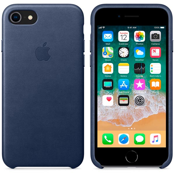 Изображение товара Чехол Apple iPhone 8/7/SE2020 Leather Midn.Blue (MQH82ZM/A)