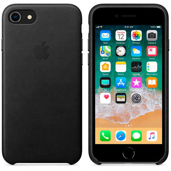 Изображение товара Чехол Apple iPhone 8/7/SE2020 Leather Case Black (MQH92ZM/A)