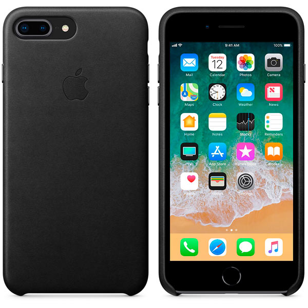 Изображение товара Чехол Apple iPhone 8 Plus / 7 Plus Leather Black (MQHM2ZM/A)