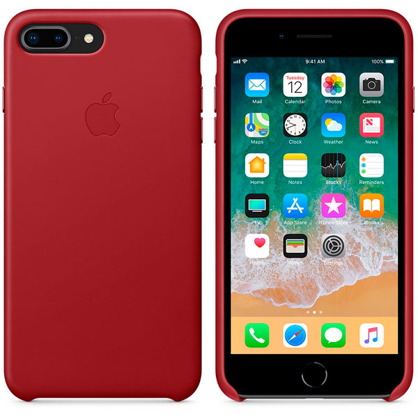 Изображение товара Чехол Apple iPhone 8 Plus / 7 Plus Leather (PRODUCT)RED