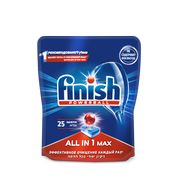 Изображение товара Моющее средство для посудомоечной машины Finish All in1 Max Powerball Super Charged 25 таблеток