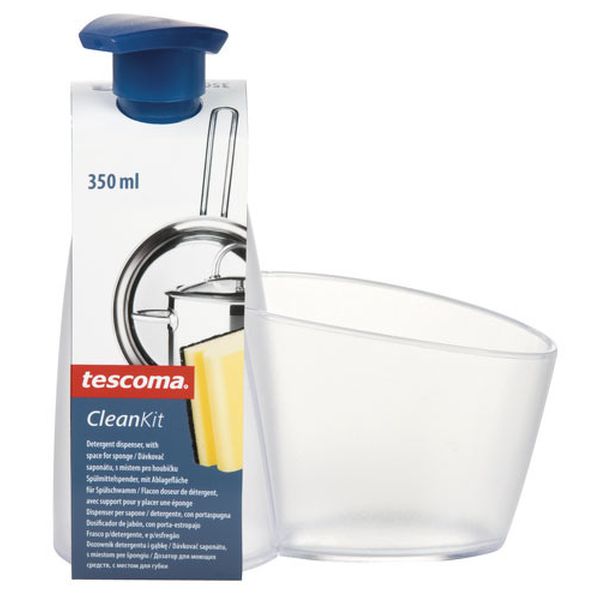 Tescoma Clean Kit Купить Дозатор моющего средства Tescoma CLEAN KIT С подставкой для ...