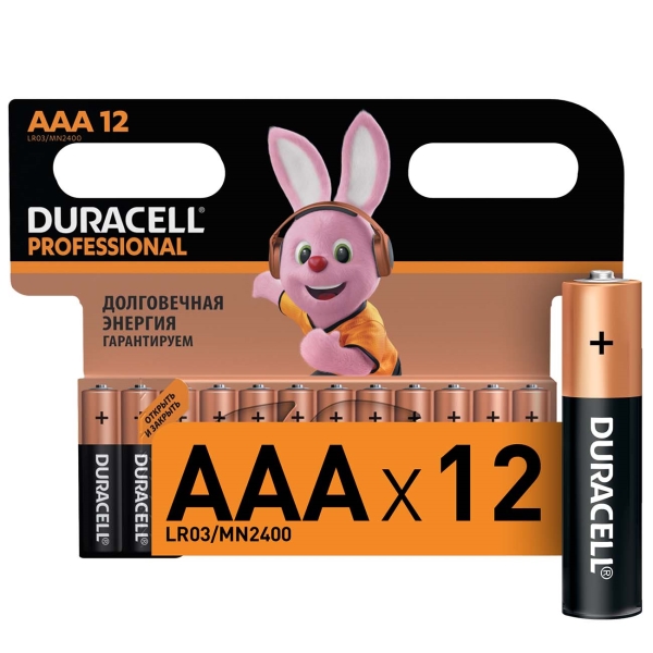 Duracell AAА LR03-12BL Professional 12шт.