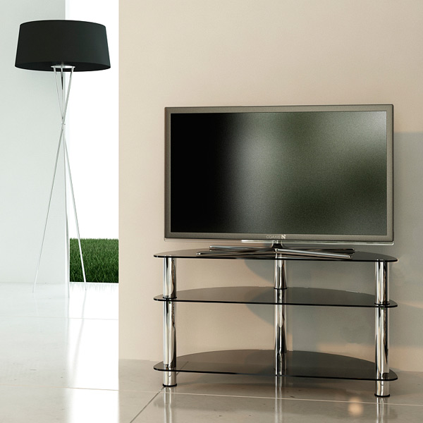 фото Подставка для телевизора metaldesign mb-44 slim chrome/smoke