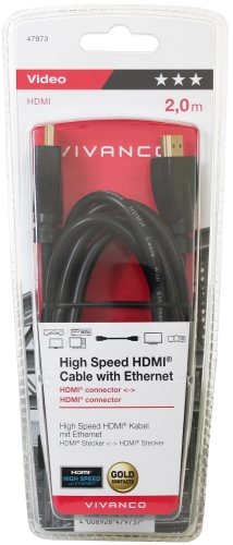 Изображение товара Кабель цифровой аудио-видео Vivanco HDMI 1.4 2м (47973)