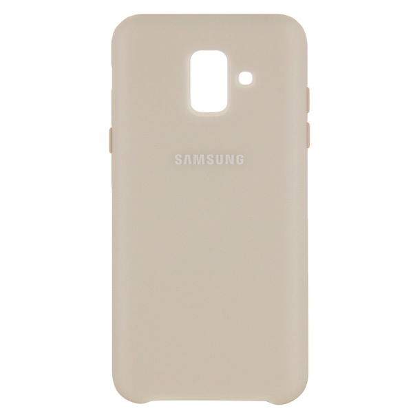 Чехол для Samsung Samsung Dual Layer Cover д/Samsung Galaxy A6 (2018), Gold samsung ue28j4100ak