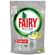 Изображение товара Капсулы для посудомоечной машины Fairy Platinum All-In-One Lemon 50 шт