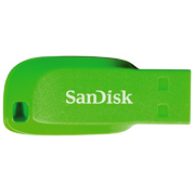 Изображение товара Флеш-диск SanDisk 64GB CZ50 Cruzer Blade USB 2.0 Green