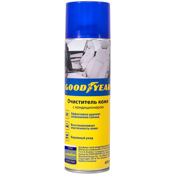 Средства для ухода за автомобилем Goodyear Очиститель кожи 650мл (GY000710)