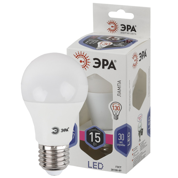 Изображение товара Лампа LED ЭРА A60-15W-860-E27