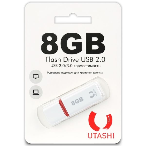 фото Флеш-диск utashi 8gb haya white (ut8gbhyw)