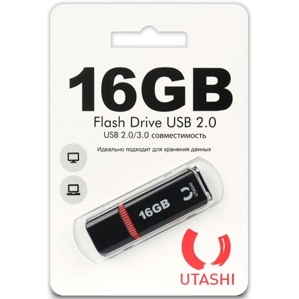 фото Флеш-диск utashi 16gb haya black (ut16gbhyb)