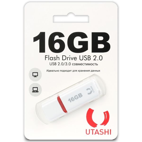 фото Флеш-диск utashi 16gb haya white (ut16gbhyw)