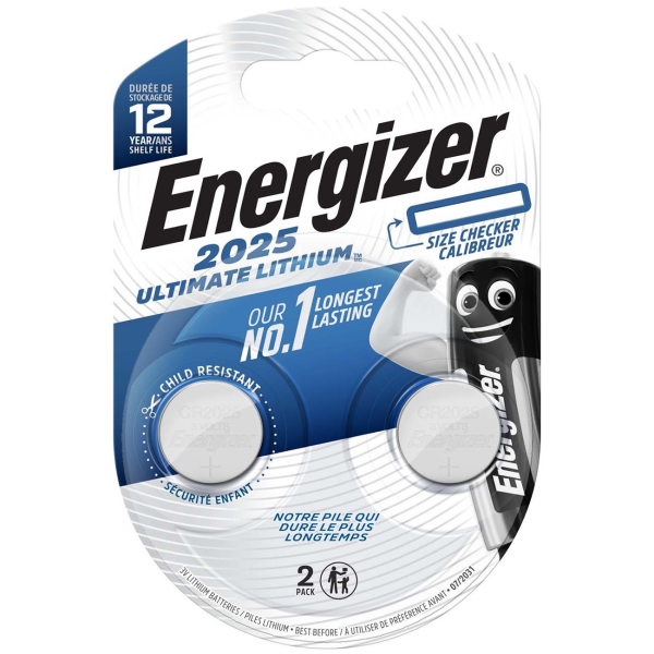 Energizer Ultimate Lithium CR2025 BP2 2 шт. (E301319400)
