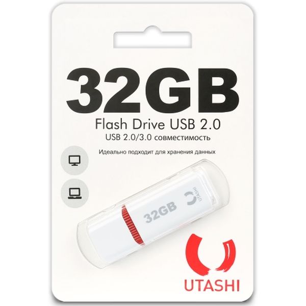 фото Флеш-диск utashi 32gb haya white (ut32gbhyw)