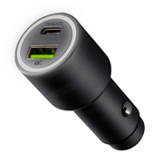 Изображение товара Автомобильное зарядное устройство InterStep RT мет.корп, Type C + USB-A, 42W, Space Gray