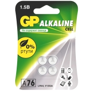 Изображение товара Батарея GP Alkaline A76, 4 шт (GPA76F-2CRU4)