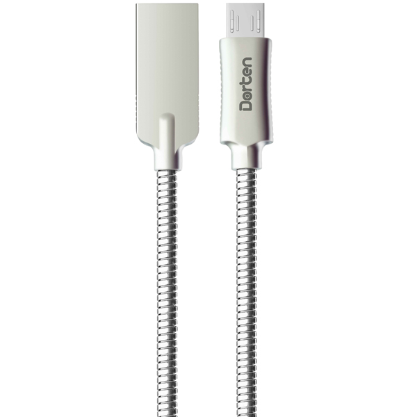 фото Кабель для сотового телефона dorten micro usb steel shell series 1м silver